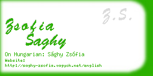 zsofia saghy business card